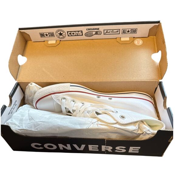 Converse All Star High Top Chucks, Optical White, M7650C, Mens 8.5 / Womens 10.5 - Picture 5 of 5